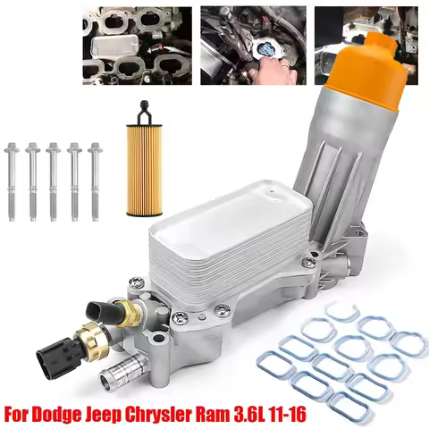 926-959 Aluminum Car Engine Oil Filter Housing For 11-16 Jeep Dodge Chrysler Ram 68105583AF, 6810558