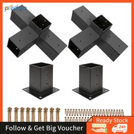 Predolo DIY Pergola ชุดขาตั้งไม้ยกระดับฐานโลหะ Gazebo Pergola วงเล็บสำหรับสวนกระท่อมไม้ซุงกระท่อมกลา