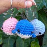 GANTUNGAN Whale crochet Keychain | Whale-shaped knitted keychain