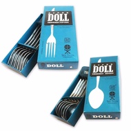 Super doll Sendok Garpu makan stainless steel - 12 pcs