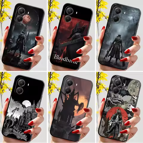 Soft Silicone Phone Case for Xiaomi Poco M8 F8 X8 Pro Max B-Bloodborne Game Shell X7 F7 M7 X6 X5 Red