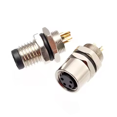 M8 Board Front Mounting Socket Welded Wire Screw M8x1 Electronic Wire Length Within 30cm