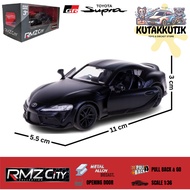 RMZ City 2020 Toyota Supra Black Diecast Sedan Sport Racing Car Toy 1:32 Scale