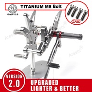 Arashi V2.2 CNC Adjustable Rearset Footrest For KAWASAKI Ninja 400 Z400 EX400 / ABS / KRT Edition 20