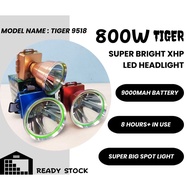 Lampu Suluh Kepala POWER TERANG Thailand 800W LED Rechargeable Headlamp/Lampu Kepala/Head Light