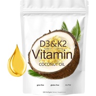 D3 K2 Vitamin 10000 IU with 200 mcg Vitamin K2 (MK-7), Replenish Vitamin D3 K2 Coconut Oil Softgels 