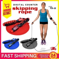 TS-11 Skipping Rope Digital Counter 4 Modes Count in KM Miles Calories 360 Degree Rotation Nylon Rop