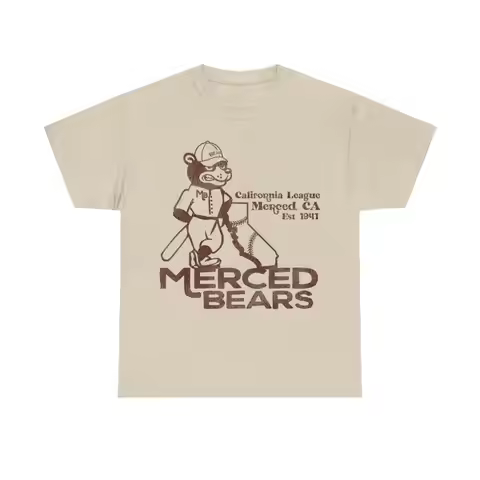 Merced Bears Nostalgic Retro Baseball Team T shirt