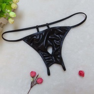 Sexy Lingerie Mini Swimsuit Swimwear Underwear Sexy Men's T-Shaped Panties Patent Leather T-Back