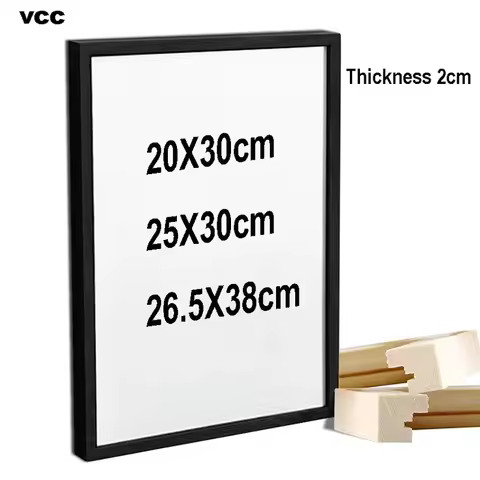 Wooden Photo Frame for Pictures and Posters: 20x30cm, 25x30cm, 26.5x38cm in Black or White