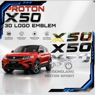 EMBLEM 3D LOGO PROTON X50 X 50 EMBLEM LOGO 3D ACCESSORIES ACCESSORY MODIFIED MODIFY