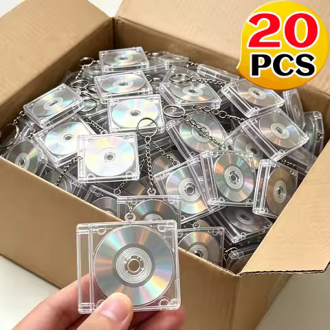 1-20Sets Blank CD Laser Mini Album CD Keychain with NFC Disc Box Keychain Peripheral Commemorative A