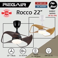 REGAIR | ROCCO 22 Inches DC Motor 16 Speed Remote Control 3C LED 1 Blade Ceiling Fan