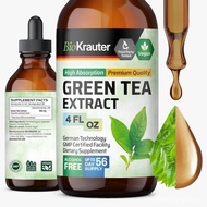 BIO KRAUTER® Green Tea Extract - Liquid Pure Vegan Green Tea Supplement 680 mg per Serving 4 Fl.Oz 5