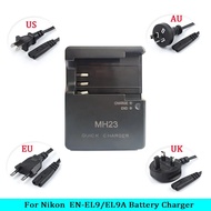 MH-23 Charger For Nikon En-EL9 EN-EL9A L Battery D5100;D5000;D3000;D700;D300;D100;D70;D70S;D60;D50;D40;D40X Camera MH23