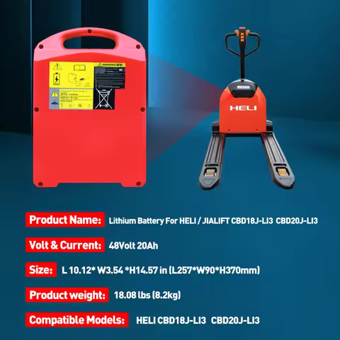 48V 20AH LiFePO4 Lithium Battery for heli/jialift CBD18J-LI3 CBD20J-LI3 Electric Pallet Truck Jack
