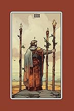 Three of Wands - Tarot Card Notebook - Card No.29 (Color Ed.): A5 Ruled Lined Tarot Journal Diary Sk