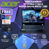 Laptop Acer Travelmate X3410 Core i7 Gen8 - Windows 11 - NVIDIA MX130 