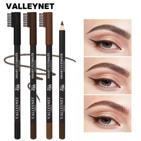 3 Color Waterproof Eyebrow Pencil with Brush,Waterproof Natural Eyebrow Pencil Long-Lasting Eyebrow 