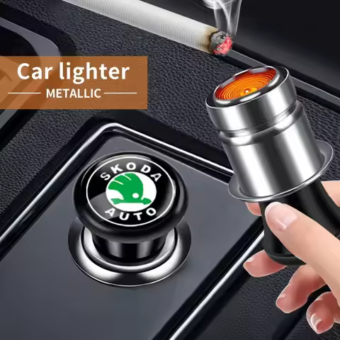 Car Cigarette Lighter LED Voltmeter for Skoda MK2 MK3 2 A5 A7 A8 Octavia KAMIQ KODIAQ SUPERB RAPIDFA