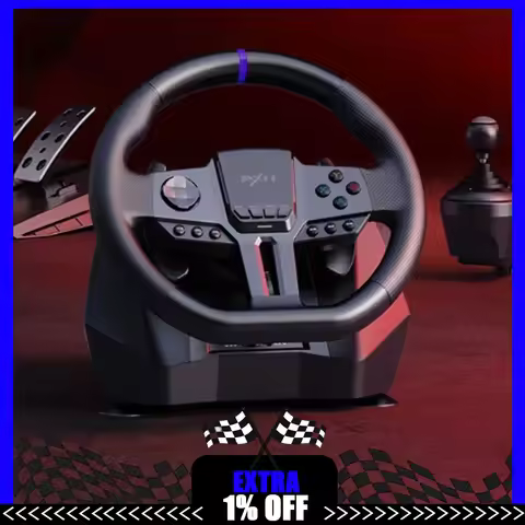 PXN V9 Gen2 Gaming Steering Wheel 270°/900° Racing Wheel Volante for PS4/PS3/PC Windows 8,10,11/Swit