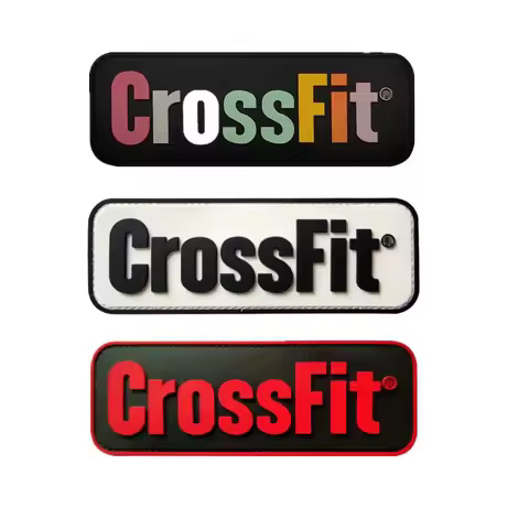 CrossFit Name Tags Pvc Patch Applique Sewing Label Punk Biker Clothes Stickers Apparel Accessories B