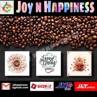 Wooden Wall Decoration Display Decoration Quotes Motivational Words Coffee Happy Morning