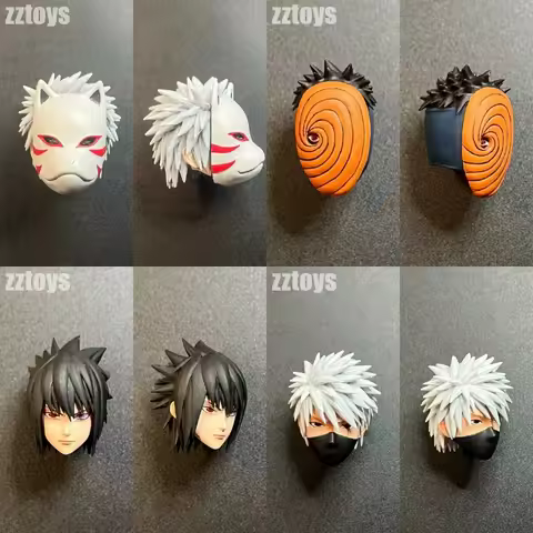 Customization Naruto Uchiha 1/12 Scale Anime Classic Character Obito Kakashi Head Sculpt Model for 6