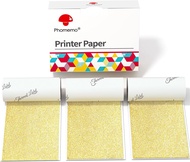 Nhãn dán nhiệt nhũ vàng 50mm phomemo cho máy in T02 M02 M03 M04S m04as (3 cuộn)