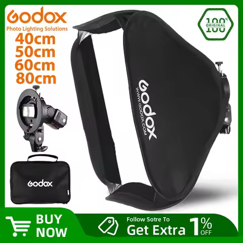 Godox 40cm 50cm 60cm 80cm Ajustable Speedlight Flash Softbox + S type Bracket Bowens Mount Kit for S