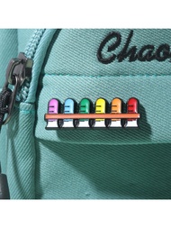 Agender Pride Flag Khoa học Ống nghiệm Men Pin Khoa học Y tế Phòng thí nghiệm Trang'sức Huy hiệu ve 