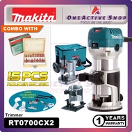 MAKITA 710W Trimmer 6mm (1/4"), 8mm (3/8") RT0700C / RT0700CX2 - 1 Year Warranty ( MAKITA TRIMMER RT