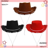 HUISHU Cowboy Hat, Cowboy Accessory Cosplay Costume Cowgirl Hat, Fashion Performance Adjustable Prop