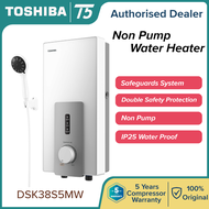 Toshiba Water Heater (Non-Pump) DSK38S5MW Mandi Shower Pemanas Air 热水器 / ELCB / Safety Guard