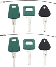 Briny River 6 Piece Heavy Equipment Key Set with Key Ring 777/C001/11039228 17225331 ELI80-0091 Comp