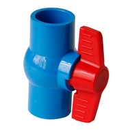 1pc PVC Ball Valve Home Garden PVC Connectors 20-63mm Valve Switch Blue Water Pipe Fitting