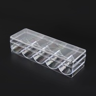 Poker chip storage tray, covered casino chip box acrylic transparent container