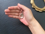 招正財 貴人-天然異像幽靈水晶 冰透綠幽靈金字塔925純銀鈦鋼項鍊