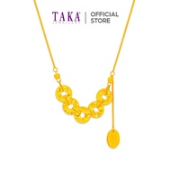 HE9 TAKA Jewellery Blessed Connections Gold Coin 999 Gold Necklace