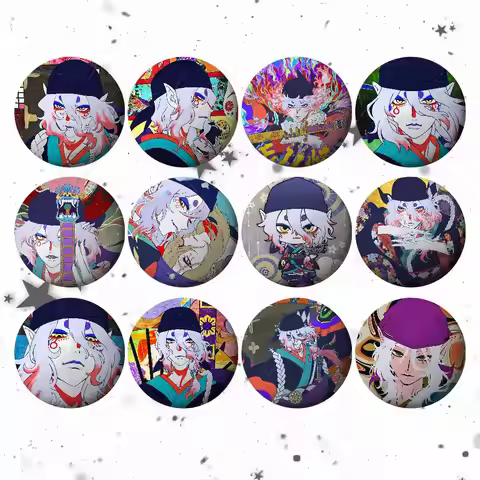 Anime M-Mononoke Badges Tinplate Pin Button Custom Anime Role Old-school Brooch Cartoon Collar Badge