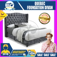 Quebec Foundation Divan / Solid Divan Bed / Bedframe / Katil Hotel / 5 Star Hotel Bed - Single / Super Single / Queen / King Size