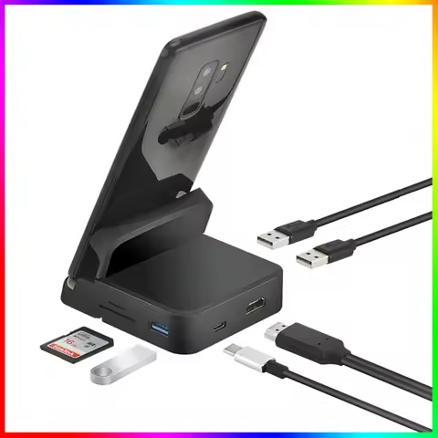 8 In 1 Type C HUB Docking Station Phone Stand Dex Pad Station USB C To HDMI-compatible Dock Power Ch