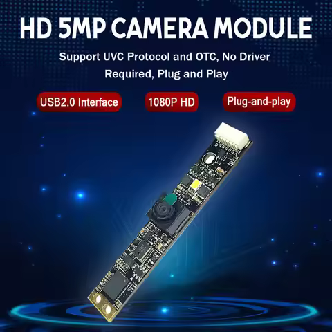 68 120 Degrees OV5648 USB Camera Module with Flash Light and Microphone Driver-Free for Access Contr