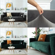 Seater Velvet 1-3 Elastic Plush Sofa Cover Corner Couch Cover L Shape Protection