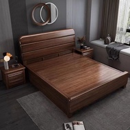 【SG Sellers】Solid Wooden Bed Frame Queen/King Bed Frame Bed Frame With Mattress