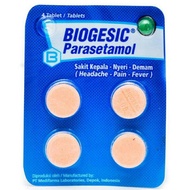 Biogesic blister 4's tab - For Headache, Pain, Fever