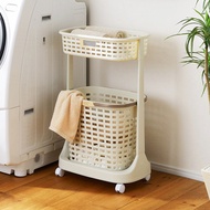 squ+｜E-style日製可移式雙層分類洗衣籃-2色可選