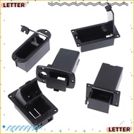 LETTER Guitar Pickup Battery Box, 9V Black Battery Holder, Guitar Parts Plastic Storage Box Battery