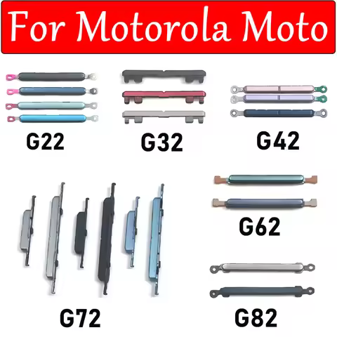 NEW For Motorola Moto G22 G32 G42 G62 G72 G82 Side Volume Button + Power ON / OFF Buttton Key Set Re