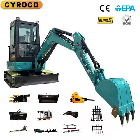 Mini Excavator 1200Kg Customized Diesel Engine Crawler Excavator Customized Multifunctional Diesel E